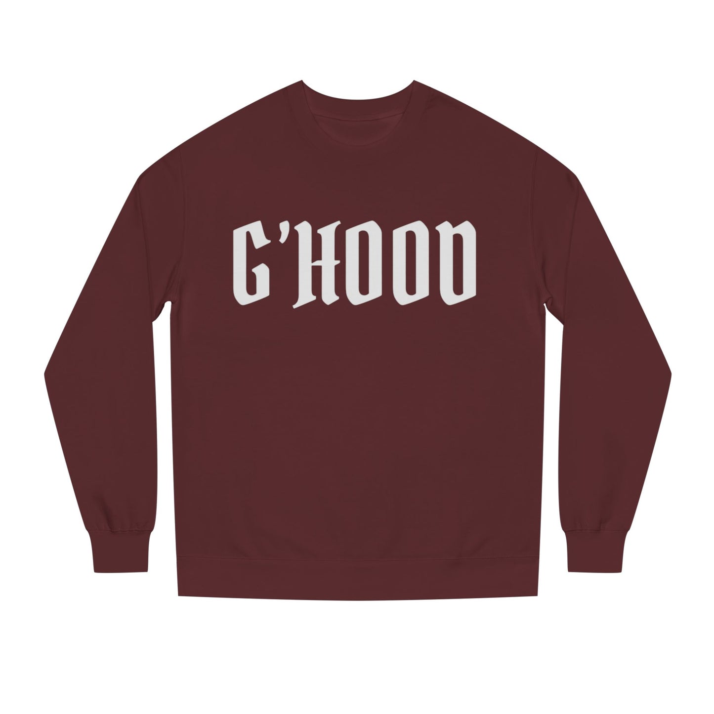 Unisex Crew Neck Sweatshirt with G'Hood Design - Cozy Gift for Friends, Casual Wear, Fall Fashion, Street Style