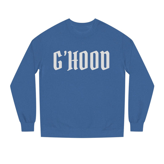 Unisex Crew Neck Sweatshirt with G'Hood Design - Cozy Gift for Friends, Casual Wear, Fall Fashion, Street Style